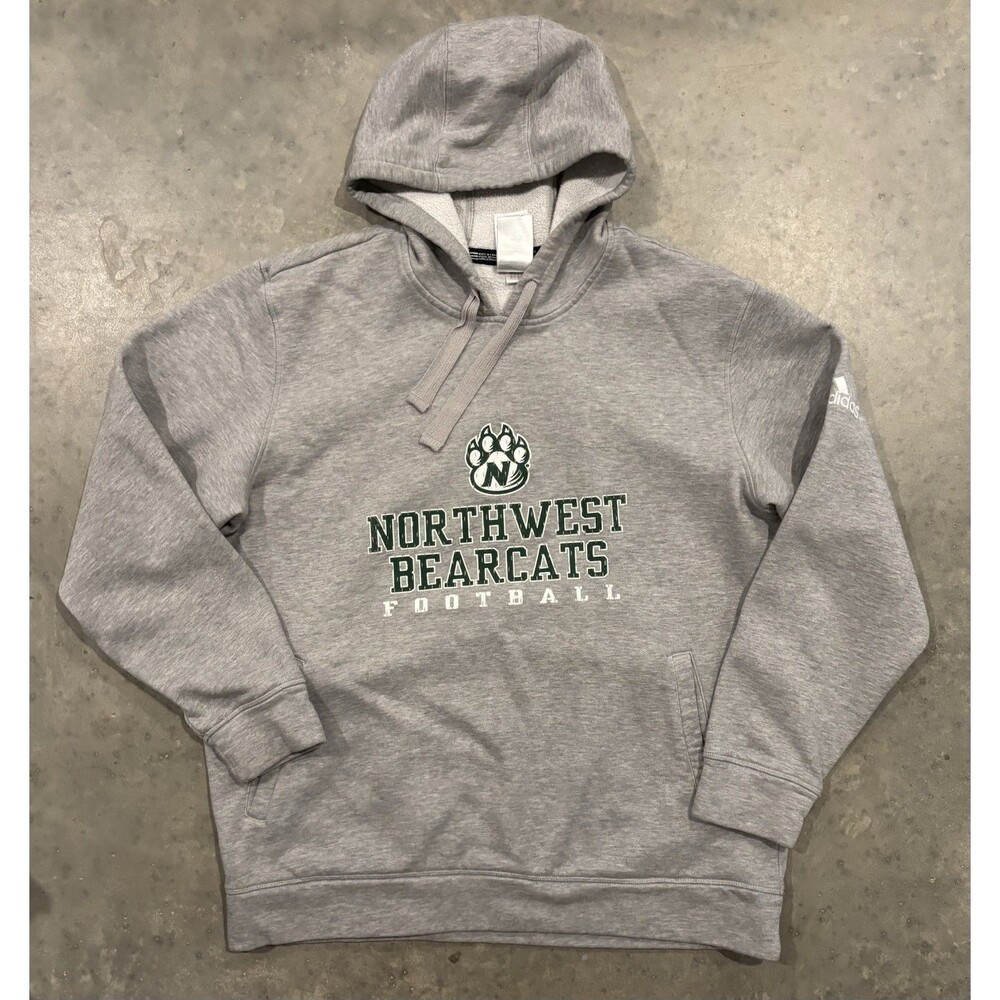 Northwest Missouri State Bearcats Adidas Hoodie Sweatshirt Gray Mens XL EUC